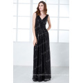 Kate Kasin Sleeveless V-Neck Long Black Shining Sequined Prom Dress KK000199-4